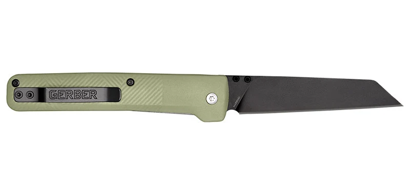 Couteau Pliant Vert Pledge Lichen Gerber