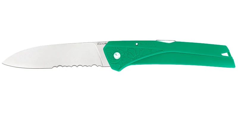 Couteau Lame crantée Kiana vert Florinox