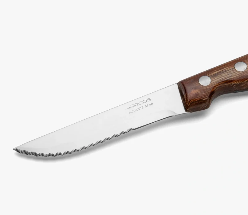 Cuchillo para Churrasco Madera de Haya Comprimida 110 mm