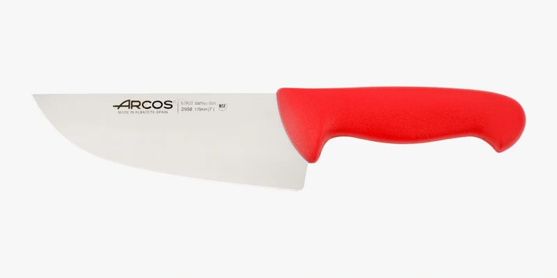 Cuchillo Carnicero color rojo Serie 2900 170 mm