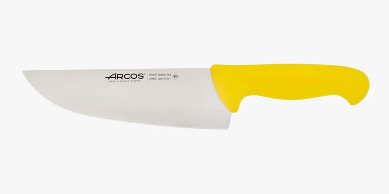 Cuchillo Carnicero color amarillo Serie 2900 200 mm