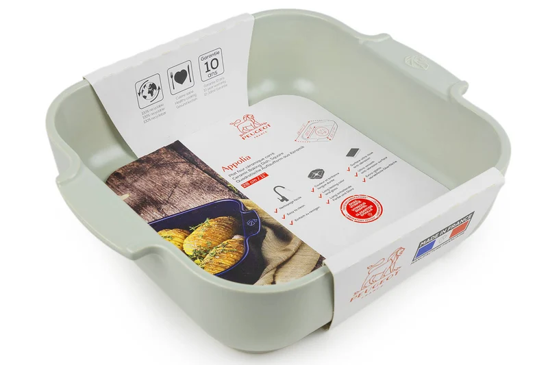 Plat four carré Peugeot Appolia en céramique vert sauge