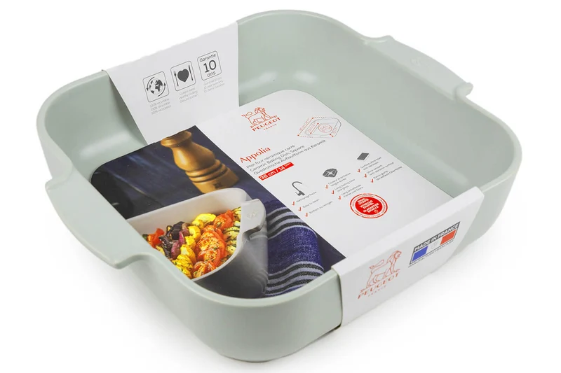 Plat four carré Peugeot Appolia en céramique vert sauge
