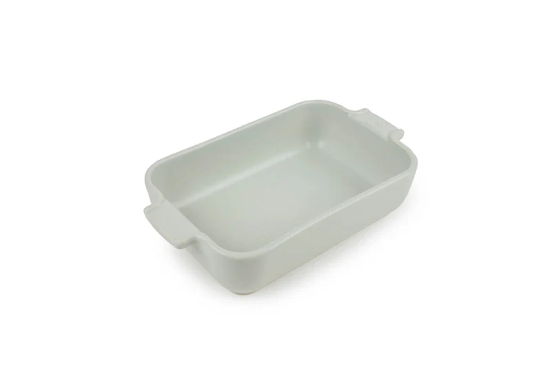 Plat four rectangle Peugeot Appolia en céramique vert sauge