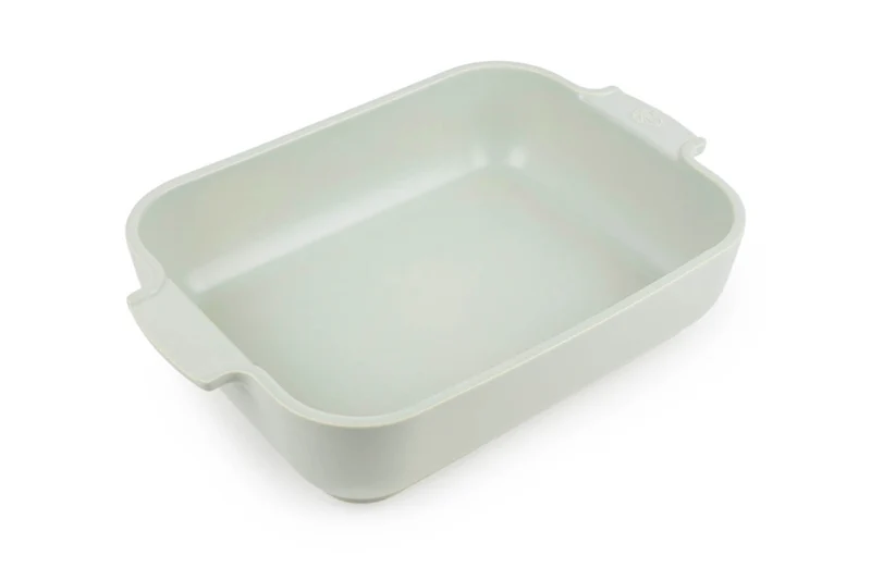 Plat four rectangle Peugeot Appolia en céramique vert sauge