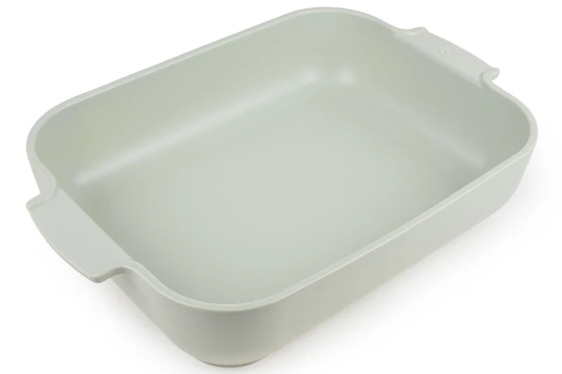 Plat four rectangle Peugeot Appolia en céramique vert sauge