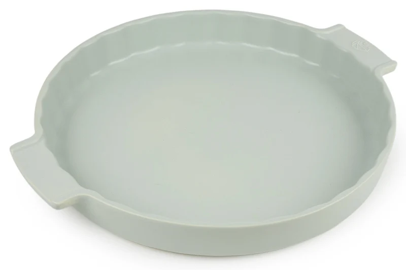 Plat à tarte Peugeot Appolia en céramique vert sauge diamètre 30cm