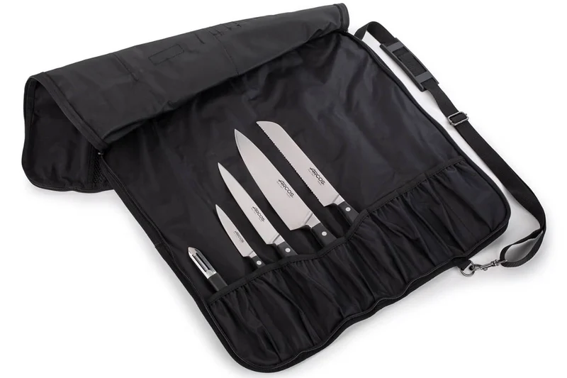 Trousse 8 places Arcos & Euro-Toques Manhattan - 4 couteaux forgés + 1 éplucheur