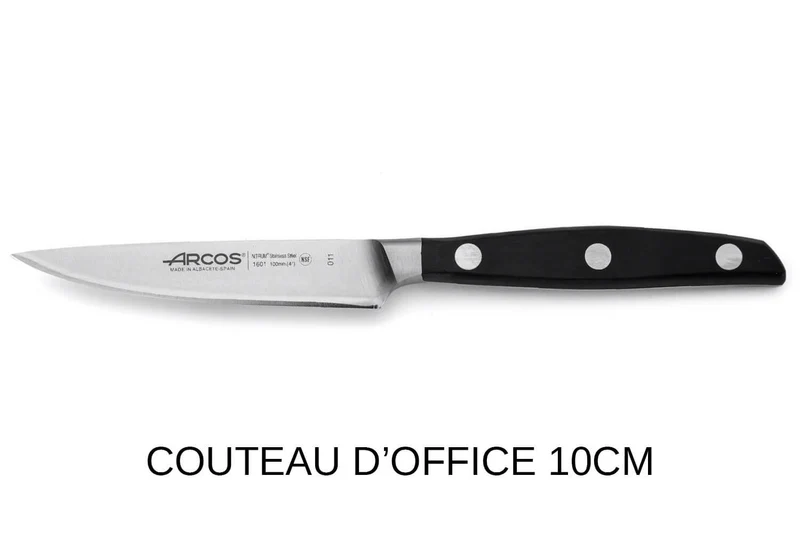 Trousse 8 places Arcos & Euro-Toques Manhattan - 4 couteaux forgés + 1 éplucheur