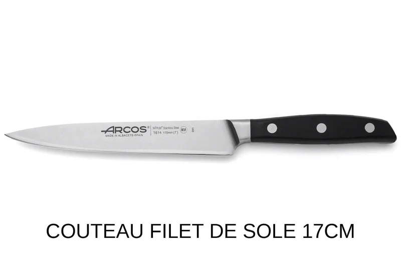 Trousse 8 places Arcos & Euro-Toques Manhattan - 4 couteaux forgés + 1 éplucheur