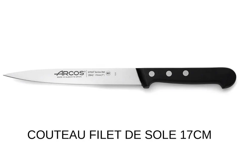 Trousse 8 places Arcos & Euro-Toques Universal + 5 couteaux forgés + 1 éplucheur