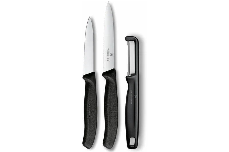 Set 2 couteaux + 1 éplucheur Victorinox SwissClassic noir