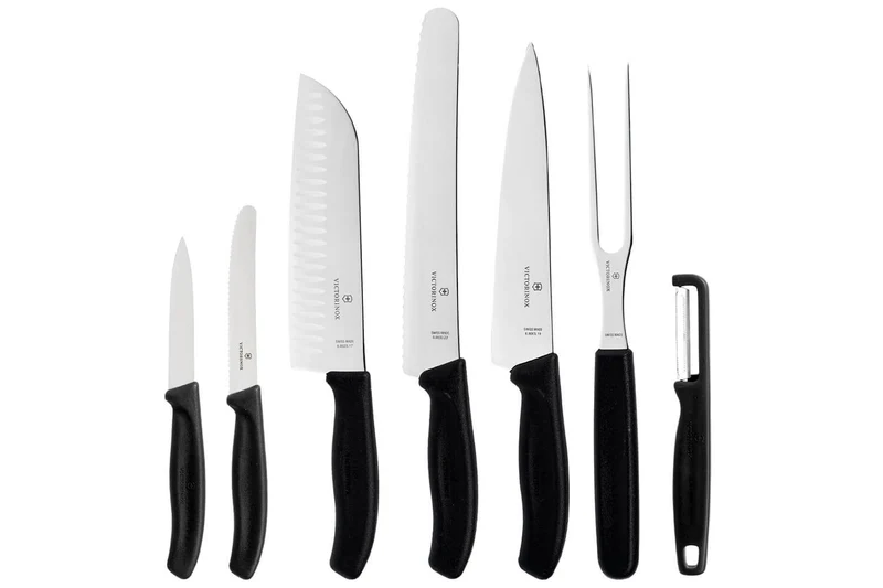 Set 7 pièces Victorinox SwissClassic 5 couteaux + 1 fourchette à viande + 1 éplucheur