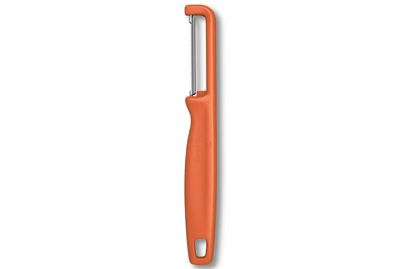 Éplucheur Victorinox Iota à lame dentée et manche orange