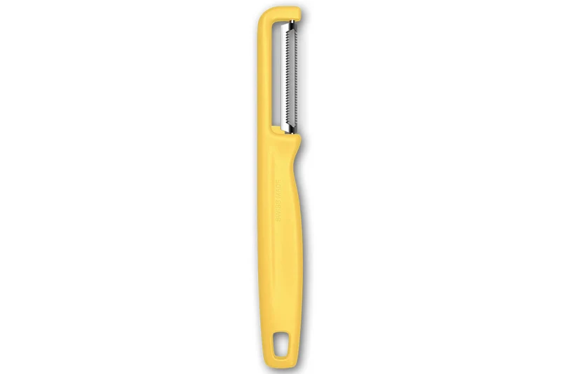 Éplucheur à tomates Victorinox Iota à lame dentée et manche jaune