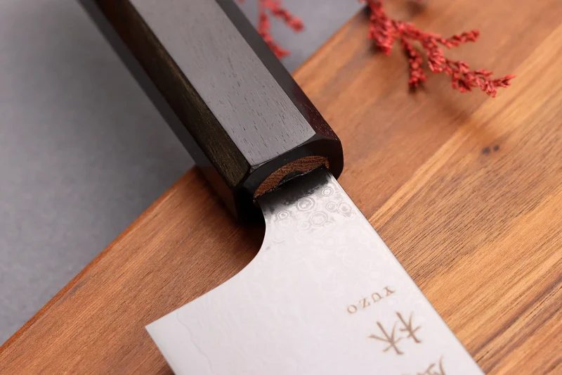 Couteau nakiri 18cm japonais artisanal Yuzo Kurogane Damas VG10