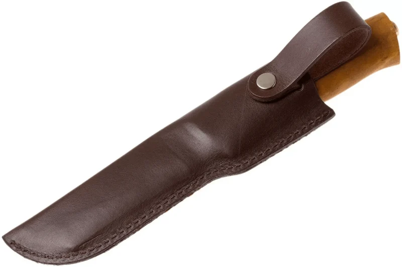 Couteau Helle Alden H076 lame en inox 10,5cm manche en bouleau + étui en cuir