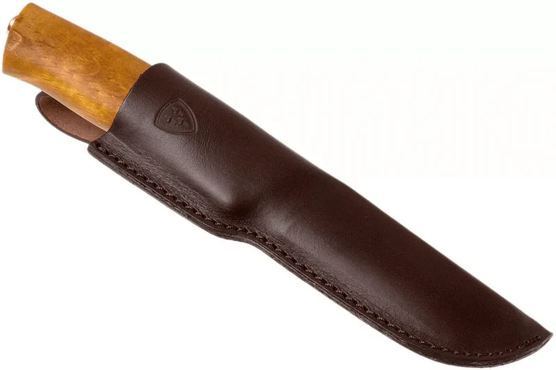 Couteau Helle Alden H076 lame en inox 10,5cm manche en bouleau + étui en cuir