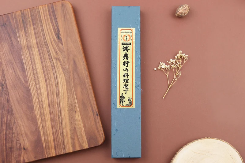 Couteau santoku kengata 16cm japonais Sakai Takayuki AS brut de forge