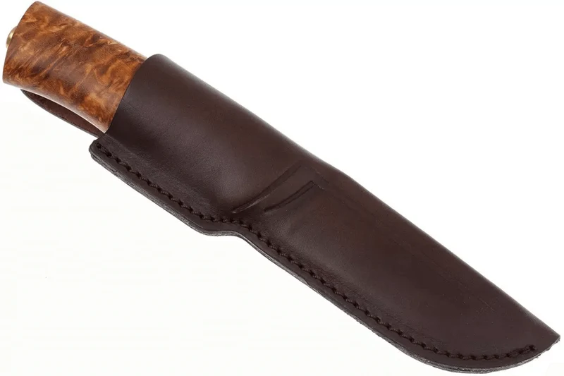 Couteau Helle Eggen H201075 lame en acier inox 10cm manche en bouleau + étui en cuir