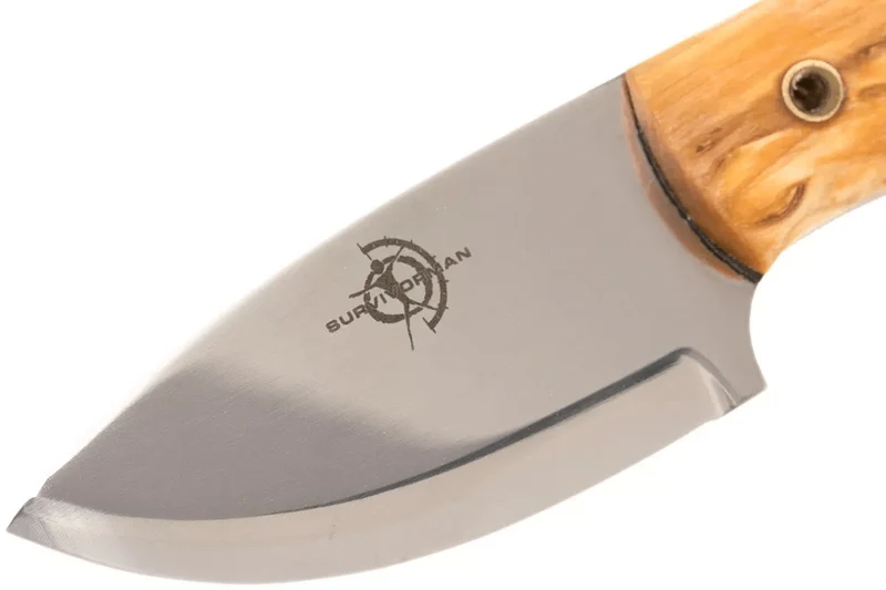 Couteau Helle Mândra H620 lame en acier inox 6,9cm manche en bouleau + étui en cuir