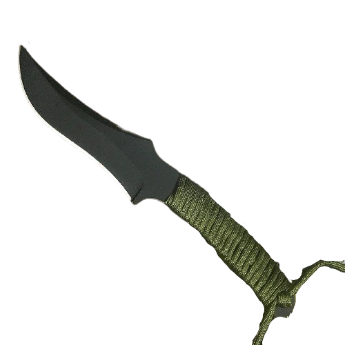 Couteau Lame Fixe Manche Cordage