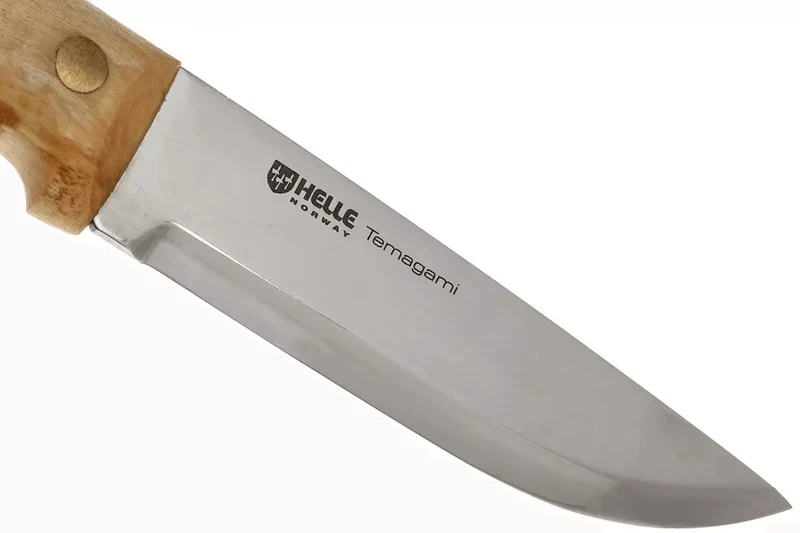 Couteau Helle Temagami H300 lame en acier inox 11cm manche en bouleau + étui en cuir