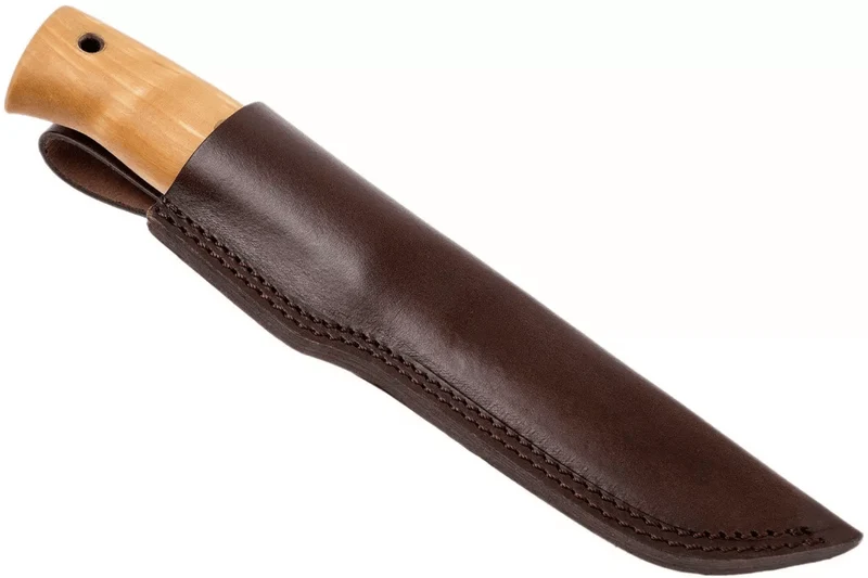 Couteau Helle Temagami H300 lame en acier inox 11cm manche en bouleau + étui en cuir