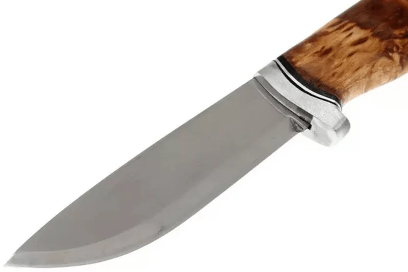 Couteau Helle GT H036 lame en acier inox 12,3cm manche en bouleau frisé + étui en cuir
