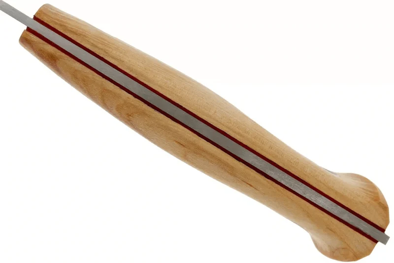Couteau Helle Utvaer H600 lame en acier 10cm manche en bouleau frisé + étui en cuir