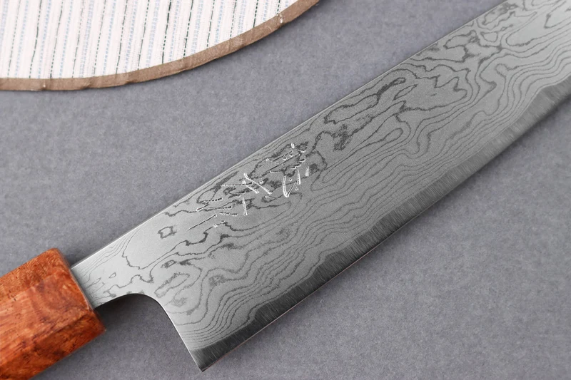 Couteau universel 15cm japonais artisanal Toshihiro Wakui Aogami 2 damas laminé