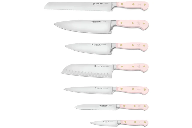 Bloc de 7 couteaux Wusthof Classic Colour Pink Himalayan Salt forgés