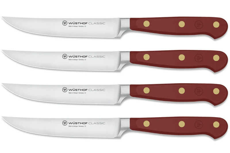 Set de 4 couteaux à steak Wusthof Classic Colour Tasty Sumac forgés lame 12cm
