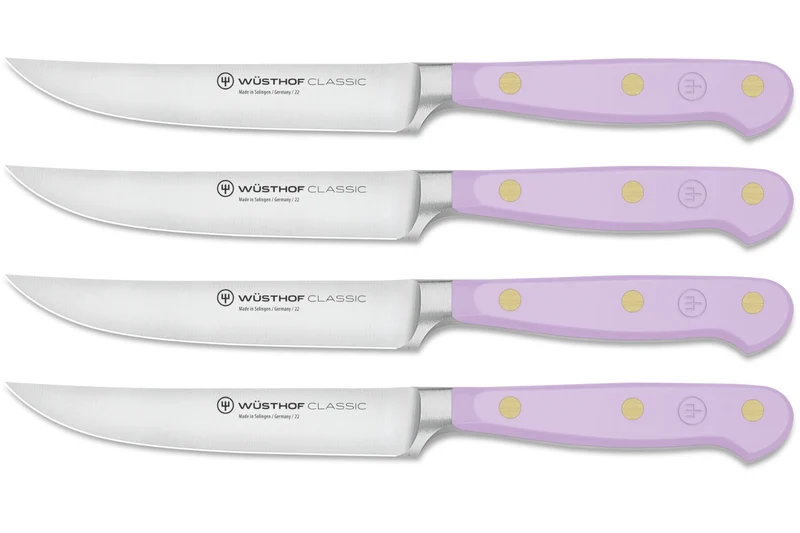 Set de 4 couteaux à steak Wusthof Classic Colour Purple Yam forgé lame 12cm