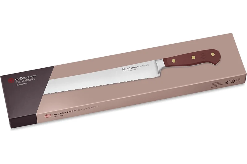 Couteau à pain Wusthof Classic Colour Tasty Sumac forgé lame micro-dentelée 23cm