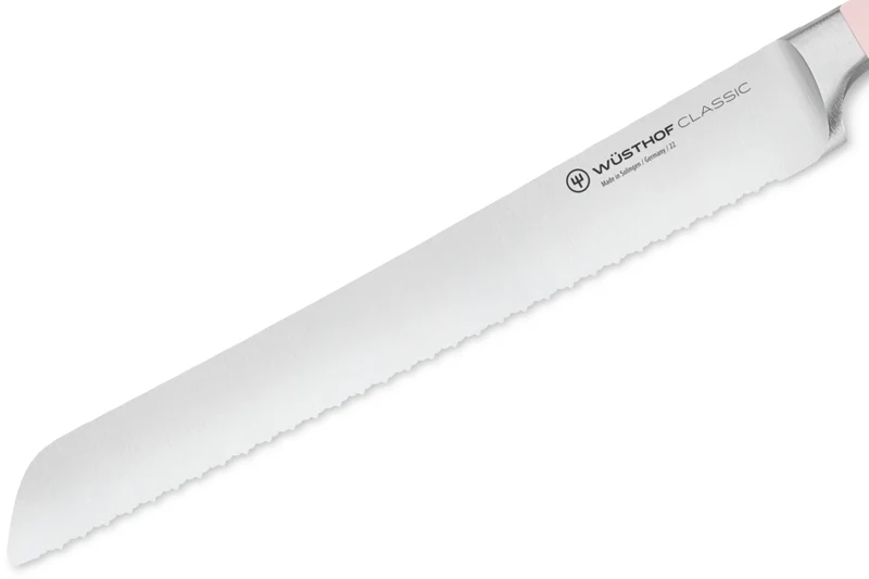 Couteau à pain Wusthof Classic Colour Pink Himalayan Salt forgé lame micro-dentelée 23cm