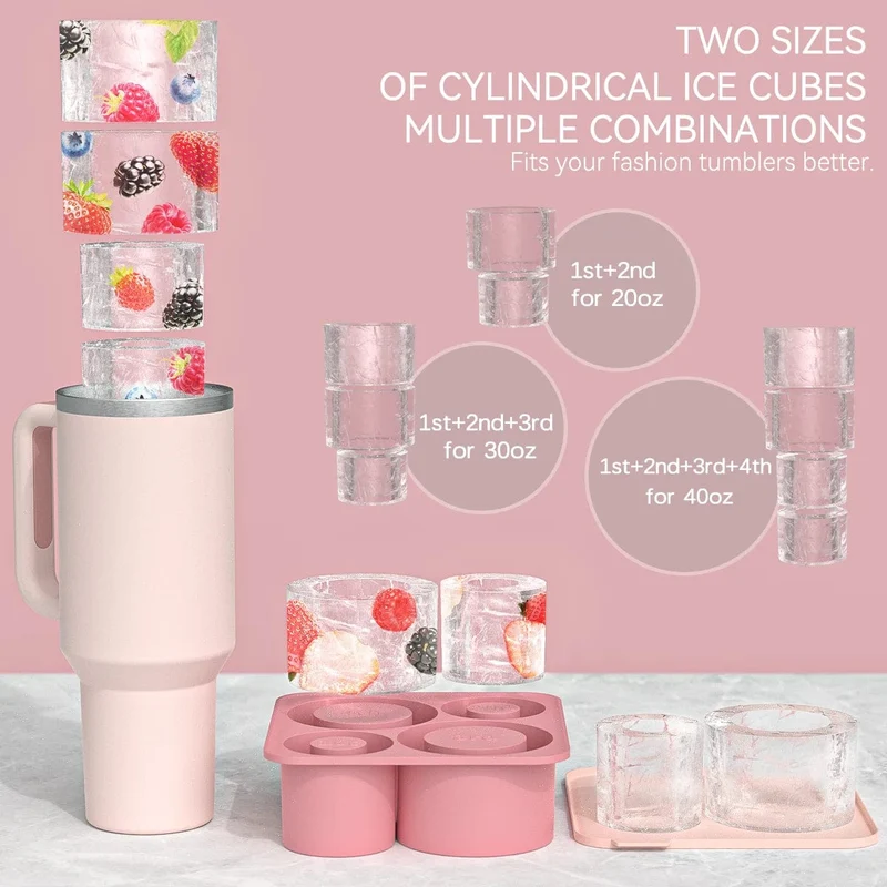Moule à Glaçons Cylindriques pour la Mega-Gourde Isotherme