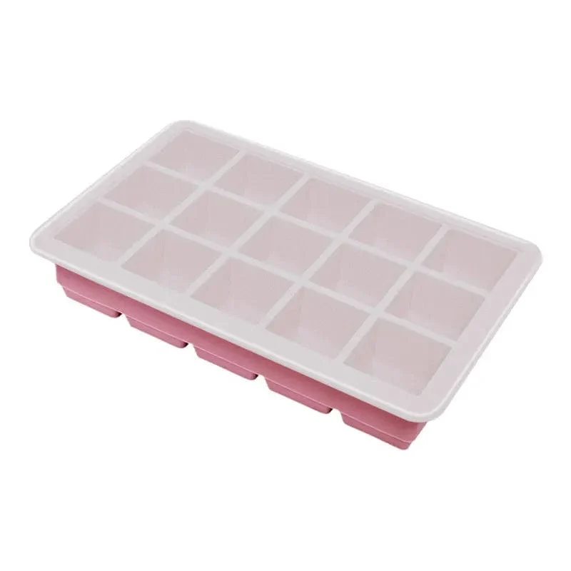 Bac à Glaçons 15 compartiments - en Silicone avec Couvercle