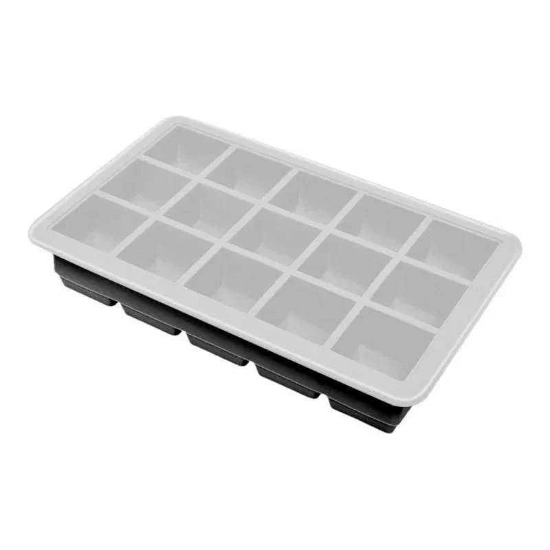 Bac à Glaçons 15 compartiments - en Silicone avec Couvercle