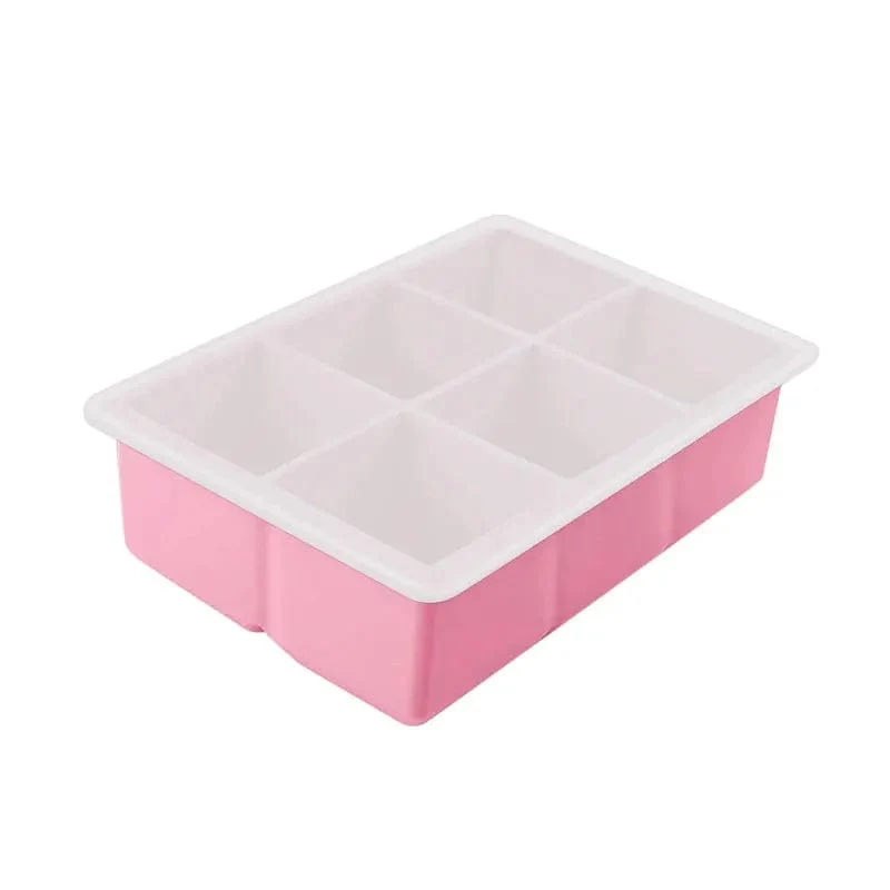 Bac à Glaçons 6 compartiments - en Silicone avec Couvercle