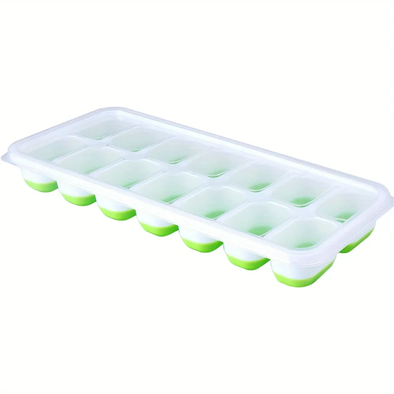 Bac à glaçons en silicone avec couvercle amovible anti-fuite