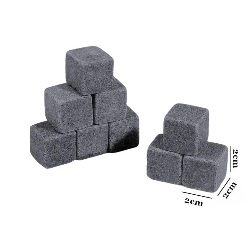 Lot de 6 pierres à whisky réutilisables pour rafraîchir vos boissons