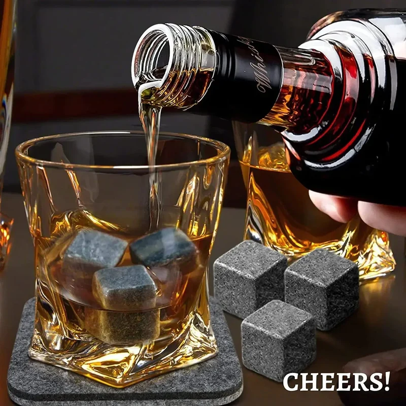 Lot de 6 pierres à whisky réutilisables pour rafraîchir vos boissons