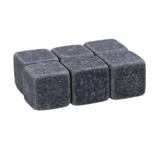 Lot de 6 pierres à whisky réutilisables pour rafraîchir vos boissons