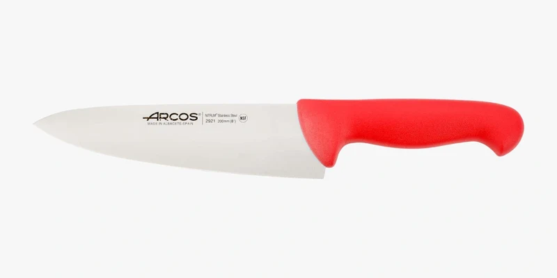 Cuchillo Cocinero color rojo Serie 2900 200 mm