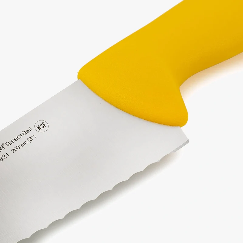 Cuchillo Cocinero de Filo Serrado color amarillo Serie 2900 200 mm