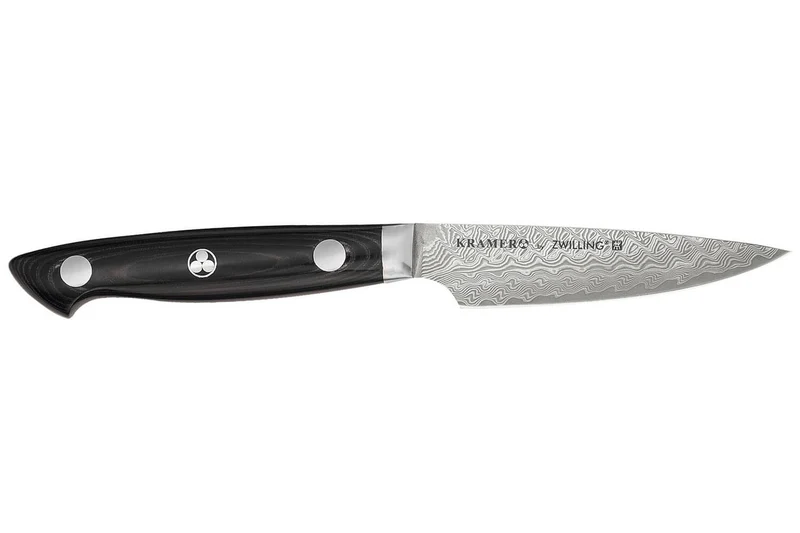 Couteau d'office japonais Zwilling Kramer Euro Stainless 9cm damassé manche en micarta
