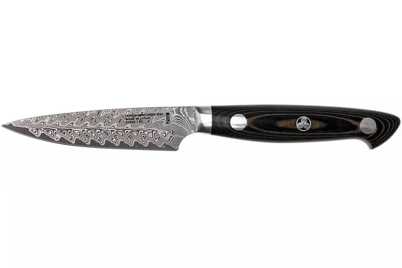 Couteau d'office japonais Zwilling Kramer Euro Stainless 9cm damassé manche en micarta