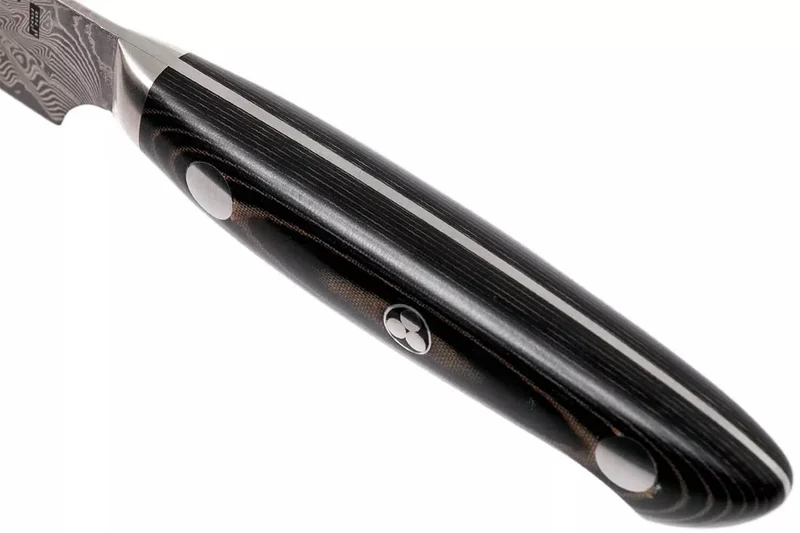 Couteau d'office japonais Zwilling Kramer Euro Stainless 9cm damassé manche en micarta