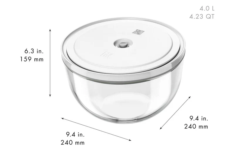 Set de démarrage Zwilling Fresh & Save 9 pièces 1 pompe à vide + 2 bols en verre M/L + 4 sacs S/M
